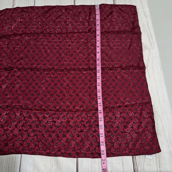 Red Paisley Scarf Handmade - Picture 2 of 7